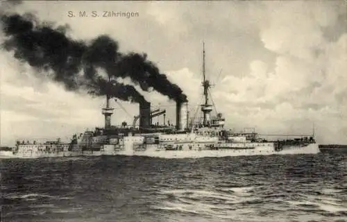 Ak Deutsches Kriegsschiff, SMS Zähringen