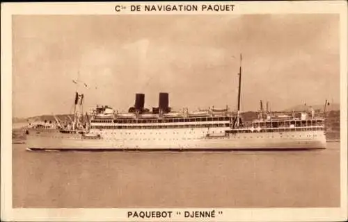 Ak Paquebot Djenne, Compagnie de Navigation Paquet
