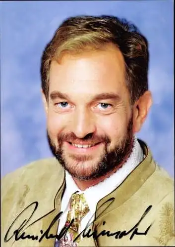 Ak Moderator Reinhard Mirmseker, Portrait, Autogramm