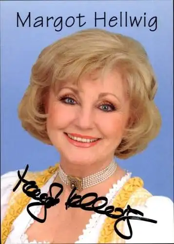 Ak Sängerin Margot Hellwig, Portrait, Autogramm, Gästehaus Hellwig