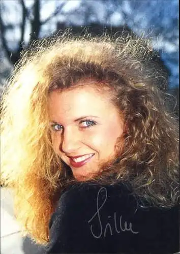 Ak Sängerin Silke Fischer, Portrait, Autogramm