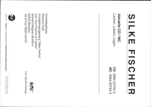 Ak Sängerin Silke Fischer, Portrait, Autogramm