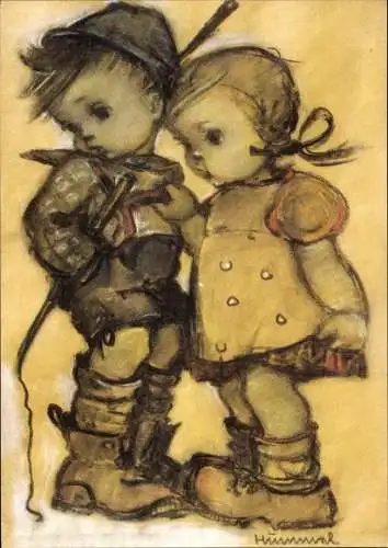 Künstler Ak Hummel, M., Hänsel und Gretel aus dem Hummelbuch