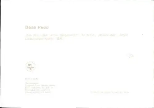 Ak Schauspieler und Sänger Dean Reed, Autogramm