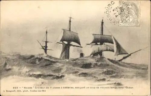 Ak Segelschiff, Croiseur Naiade