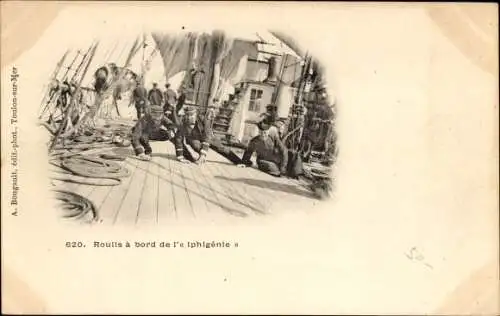 Ak Schiff Iphigenie, Menschen an Bord, Fahrgäste