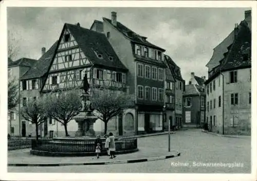 Ak Colmar Kolmar Elsass Haut Rhin,  Schwarzenbergplatz