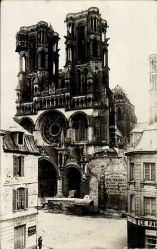 Foto Ak Reims Marne, zerstörte Kathedrale