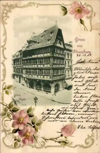 Ak Straßburg Elsass Bas Rhin,  Altes Haus