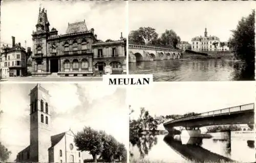 Ak Meulan en Yvelines, Gesamtansicht, Brücke