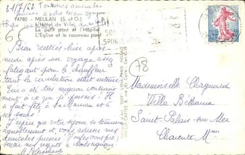 Ak Meulan en Yvelines, Gesamtansicht, Brücke