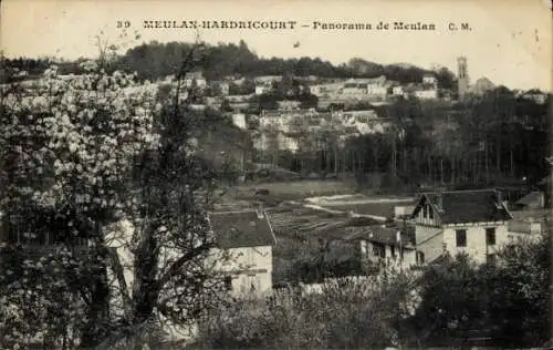 Ak Hardricourt Yvelines, Panorama de Meulan