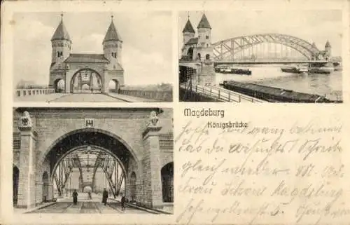 Ak Magdeburg an der Elbe,  Königsbrücke