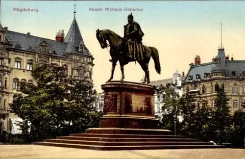 Ak Magdeburg an der Elbe, Kaiser Wilhelm Denkmal