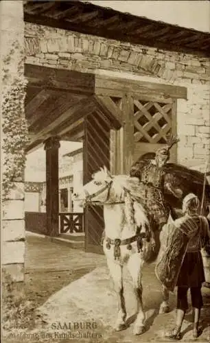 Ak Bad Homburg vor der Höhe Hessen, Römerkastell Kastell Saalburg, Meldung des Kundschafters