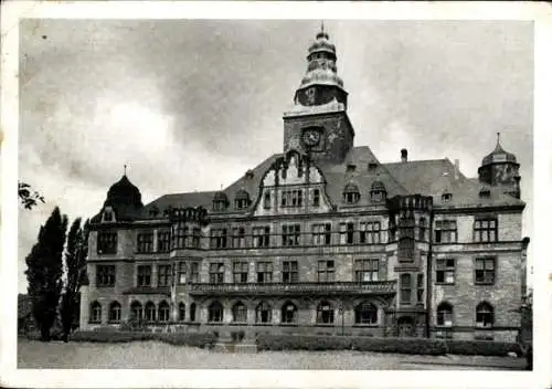 Ak Saarbrücken im Saarland, Vorderseite einer Postkarte mit einem Bild des Saarbrücker Schlosses.