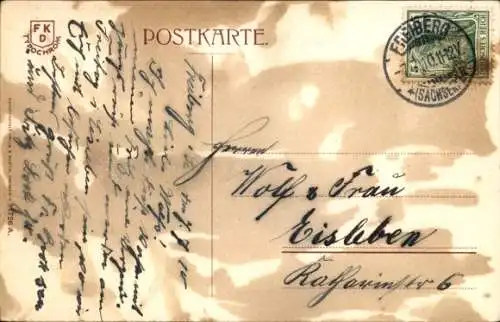 Ak Freiberg in Sachsen, Dom mit Albertmuseum, kolorierte Postkarte