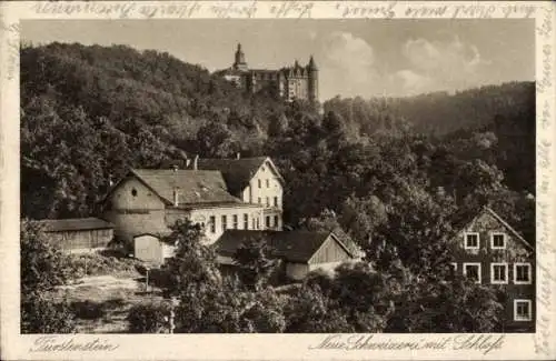 Ak Fürstenstein in Niederbayern, Move Schweizer mit Schloss