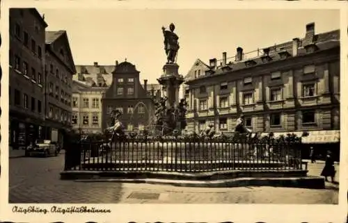 Ak Augsburg in Schwaben, Augustusbrunnen