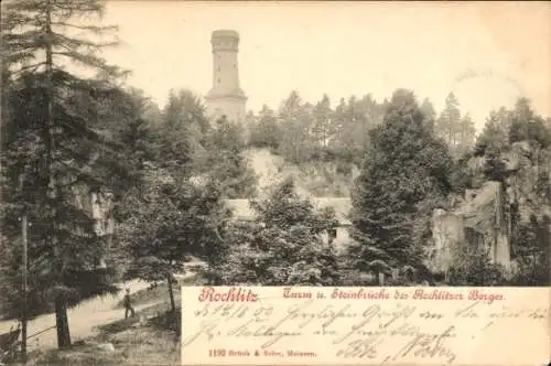 Ak Rochlitz an der Mulde Sachsen, Turm und Steinbrüche des Rochlitzer Berges