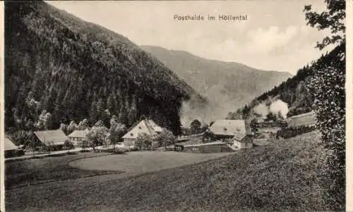 Ak Posthalde Breitnau im Schwarzwald, Höllental, Ortsansicht