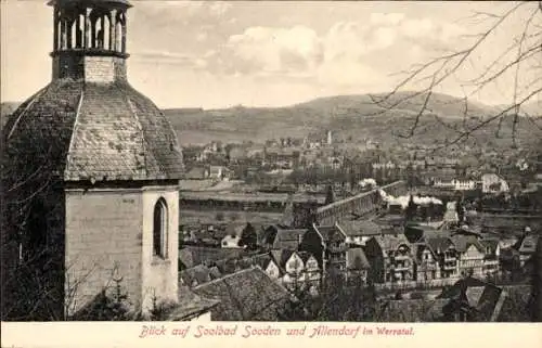 Ak Bad Sooden Allendorf an der Werra Hessen, Teilansicht