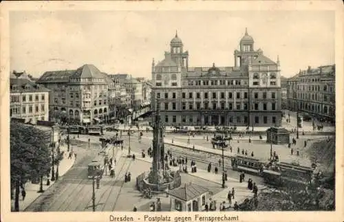 Ak Dresden Altstadt Friedrichstadt, Postplatz