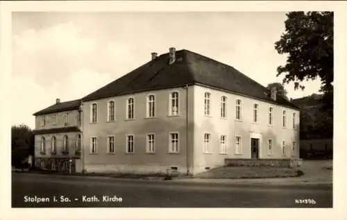 Ak Stolpen in Sachsen, Stolpen i. Sa. Kath. Kirche