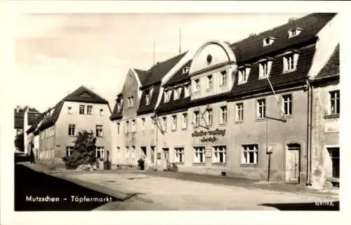 Ak Mutzschen Grimma in Sachsen, Töpfermarkt