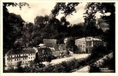 Ak Tharandt im Erzgebirge, Blick auf Tharandt mit der Forstakademie