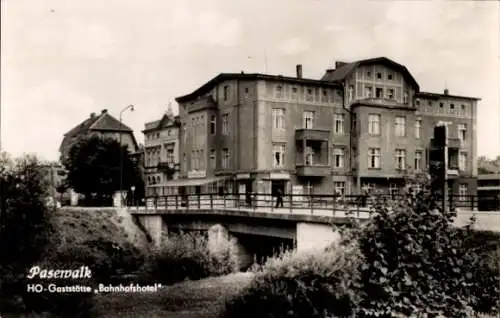 Ak Pasewalk in Mecklenburg Vorpommern, HOG Bahnhofshotel