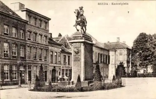 Ak Breda Nordbrabant, Katseelplein, Denkmal Statthalter Willem III