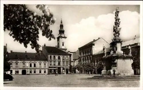 Ak Uherské Hradiště Ungarisch Hradisch Magyarhradis Region Zlin, Marktplatz