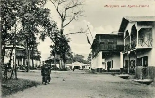 Ak Palime Kpalimé Togo, Marktplatz