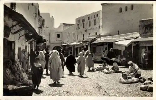 Ak Tetuan Tétouan Marokko, Straßenpartie, Straßenhändler, Maghreb