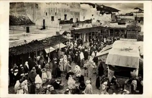 Ak Tetuan Tétouan Marokko, Marktplatz