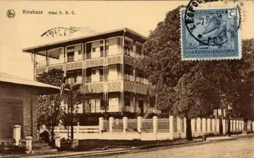 Ak Kinshasa DR Kongo Zaire, Hotel A.B.C. in  Belgisch Kongo