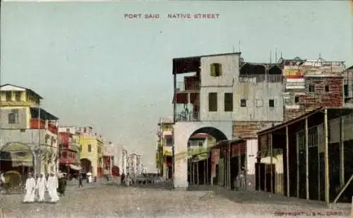 Ak Port Said Ägypten, Native Street