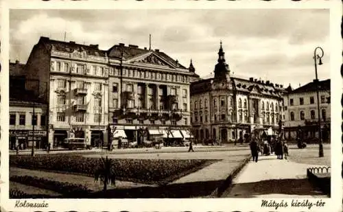 Ak Cluj Napoca Klausenburg Kolozsvar Rumänien, König Matthias Platz