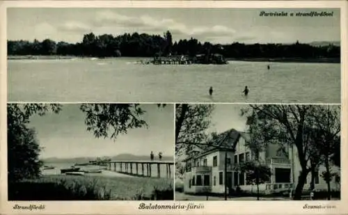 Ak Balatonmáriafürdő Ungarn, Strandfürdő, Sanatorium