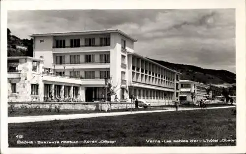 CPA Varna, Bulgarie, Les sables d'or, Hôtel Obsor