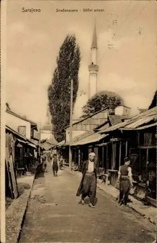 Ak Sarajevo Bosnien Herzegowina, Straßenszene