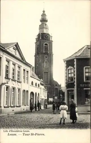 Ak Leuze Wallonien Hennegau, Turm St-Pierre, Leuze