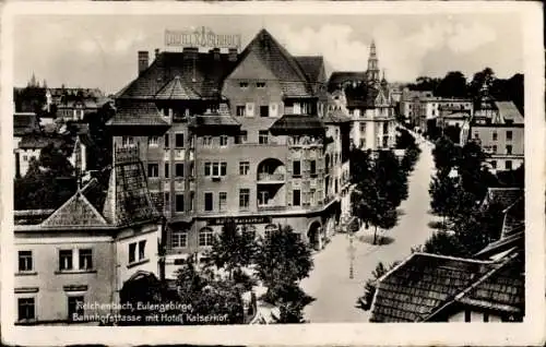 Ak Dzierżoniów Reichenbach Eulengebirge Schlesien, Bahnhofstraße, Hotel Kaiserhof