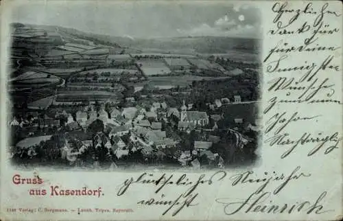 Ak Kasendorf in Oberfranken, Landschaftsaufnahme, Häuseransicht, Blick über Felder, Postkarte