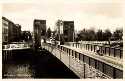 Ak Oldenburg im Großherzogtum Oldenburg, Cäcilienbrücke