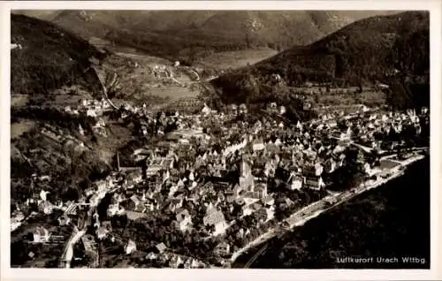 Ak Bad Urach in der Schwäbischen Alb Württemberg, Fliegeraufnahme