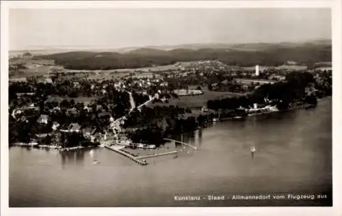 Ak Konstanz am Bodensee, Staad, Allmannsdorf, Fliegeraufnahme