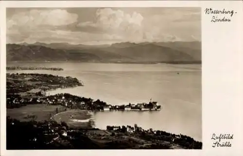 Ak Wasserburg am Bodensee Schwaben, Fliegeraufnahme