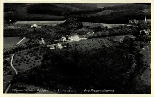 Ak Rödgen Obersdorf Wilnsdorf im Siegerland, Kurhaus, Fliegeraufnahme